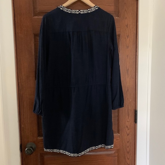 Gap navy blue tunic embroidery drawstring dress - Picture 6 of 6